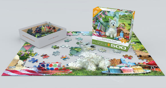 Scottie Dog Picnic 500-Piece Puzzle
