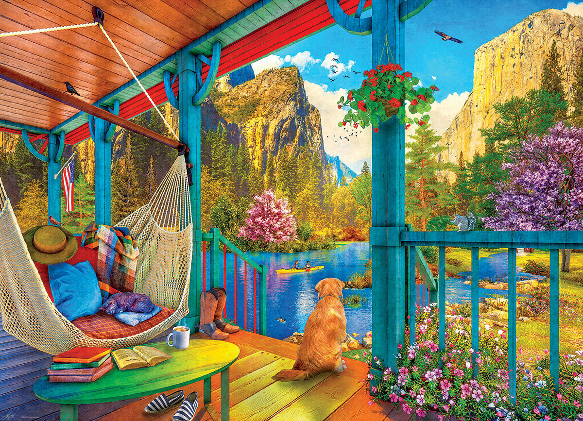Hammock with a View by Dominic Davison XL 500-Piece Puzzle