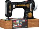 Sewing Machine Shaped Tin with  550-Piece Puzzle Puzzle