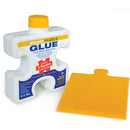 Bottle of Eurographics Individual Smart Puzzle Glue, designed for preserving jigsaw puzzles. Includes a yellow application tool and detailed packaging showing the product's clear finish and coverage for three 1000-piece puzzles.