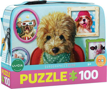 Dinner Time Lunch Bag with  100-Piece Puzzle Puzzle