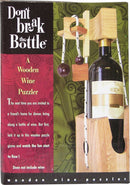 The Don't Break the Bottle Original is a unique mechanical puzzle designed to secure a wine bottle within a beautifully crafted wooden enclosure. Featuring intricate components like wooden blocks and decorative beads, this wine puzzler challenges users to unlock the bottle while providing a fun and engaging activity for gatherings. Ideal as a gift for wine enthusiasts, it adds an interactive element to your hosting experience.