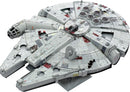The ICONX Millennium Falcon DIY kit by Fascinations features a detailed metal model of the iconic starship from Star Wars. The model showcases intricate design elements, including the cockpit, rear engines, and satellite dish, all rendered in authentic colors and textures. It is perfect for collectors and fans looking to build a memorable piece of sci-fi history.