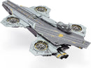 A detailed DIY model kit of the Iconx Helicarrier by Fascinations, featuring intricately designed rotor wheels and a sleek, modern finish. Perfect for enthusiasts looking to build a stunning display piece.