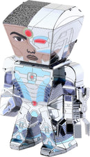 The Metal Earth: Cyborg - COLOR DIY kit showcases an intricately designed metal model representing a cyborg figure. It features detailed metallic components and vibrant colors that emphasize its robotic features. This kit provides an engaging hands-on experience, perfect for both enthusiasts and beginners looking to explore the world of metal modeling.