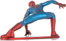 Metal Earth Spider-Man DIY kit by Fascinations featuring a detailed metallic model of Spider-Man in a crouching pose, showcasing vibrant red and blue colors, perfect for collectors and fans.