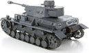 Premium S: Panzer IV DIY kit by Fascinations, featuring detailed metal model of the famous World War II tank. The model includes movable parts and intricate design, perfect for collectors and hobbyists.