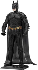 The Dark Knight Metal Model Kit features a detailed, metallic representation of Batman, showcasing his iconic black suit, cape, and v-shaped logo. The model is intricately designed, capturing the character's fierce expression and armored appearance, making it a perfect DIY project for fans and collectors.