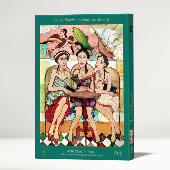 picture of Three Stories puzzle cover and box