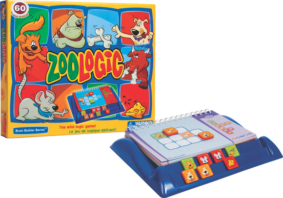 Zoologic by FoxMind Canada is an engaging mechanical puzzle game featuring colorful illustrations of animals. The kit includes a game board and a variety of logic puzzles that challenge players to solve problems using animal themed tokens. Ideal for enhancing cognitive skills and promoting fun learning experiences.