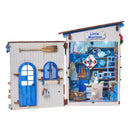Ocean Journey book nook with front panel open so you can see internal details