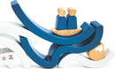 wave-shaped blocks with people-shaped pieces