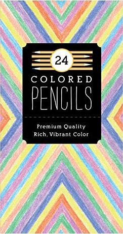 A set of 24 premium quality colored pencils by Galison, featuring a vibrant and colorful design on the packaging. Ideal for artists and crafters, these pencils offer rich color payoff for all creative projects.