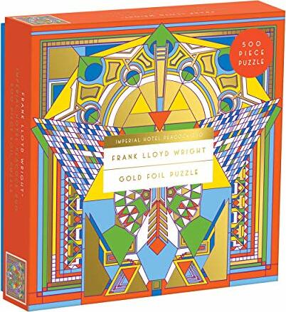 Frank Lloyd Wright Imperial Hotel Peacock Rug 500 Piece Foil Puzzle