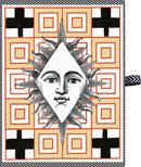Christian Lacroix Playing Cards Poker Face featuring a striking design with a central sun emblem, intricate patterns, and vibrant colors, perfect for card games.
