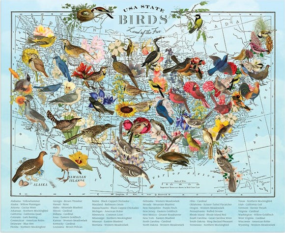 Wendy Gold State Birds 1000 Piece Puzzle