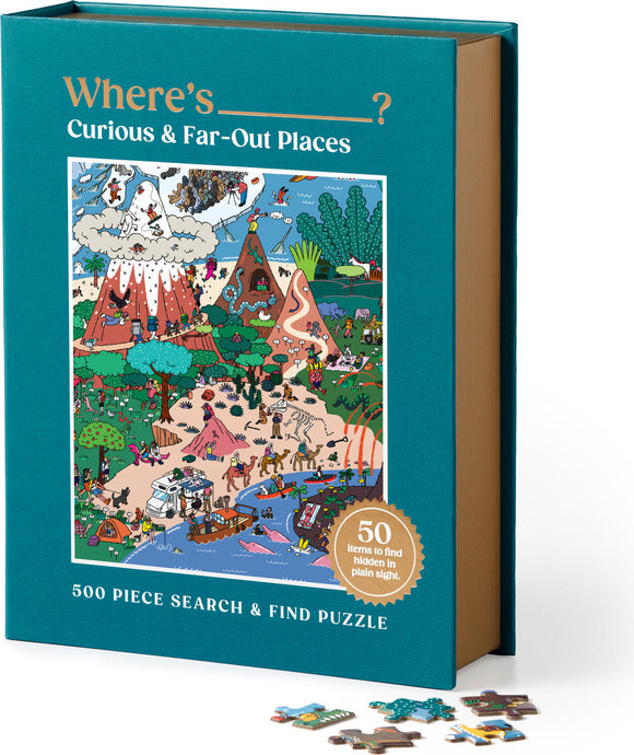 Where's ________? Curious and Far Out Places 500 Piece Search and Find Puzzle