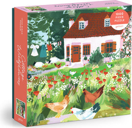 Cottage Wildflowers 1000 Piece Puzzle in a Square Box