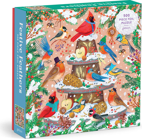 Festive Feathers 500 Piece Foil Puzzle