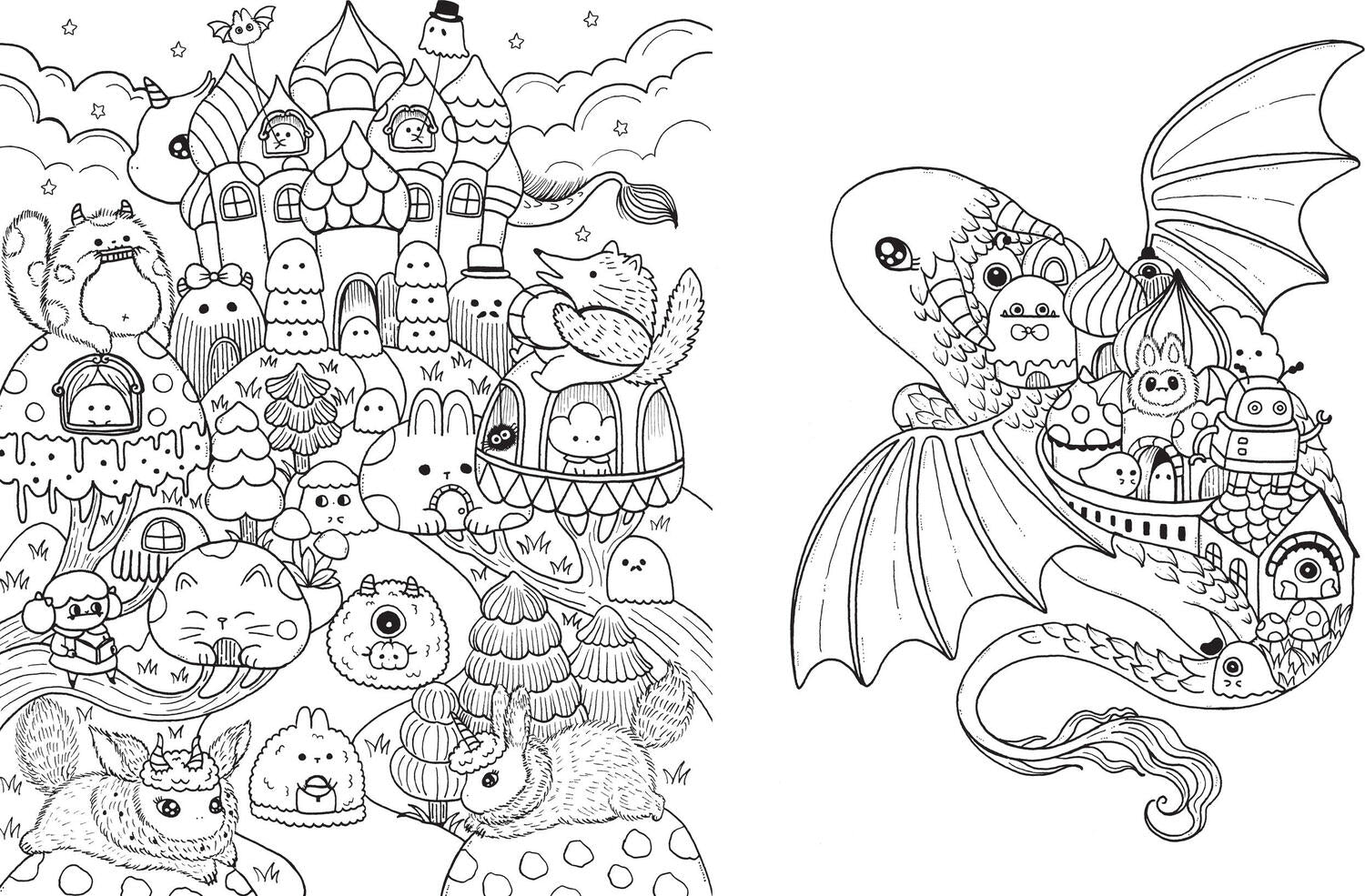 A Million Little Monsters: Frightful Creatures to Color
