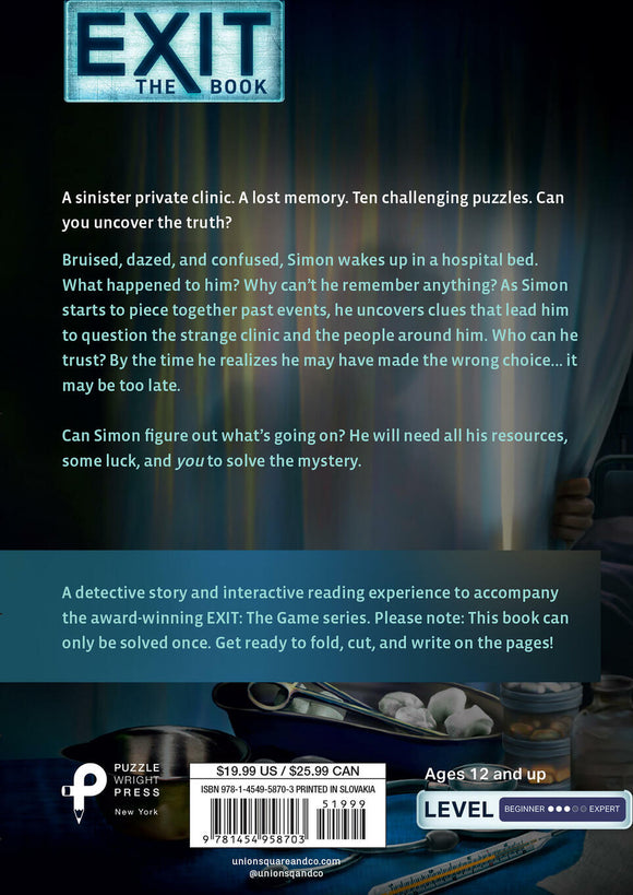 EXIT: The Book - The Clinic of Shadows: A Puzzle Novel