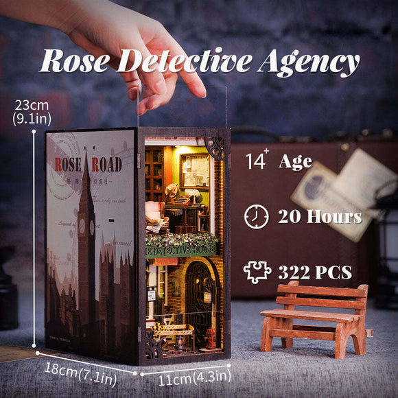DIY Bookend Puzzle: Rose Detective Agency w/ Dust Cover