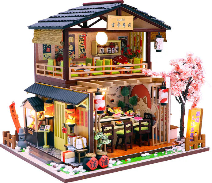 Sushi House DIY Miniature Model Kit | EurekaPuzzles