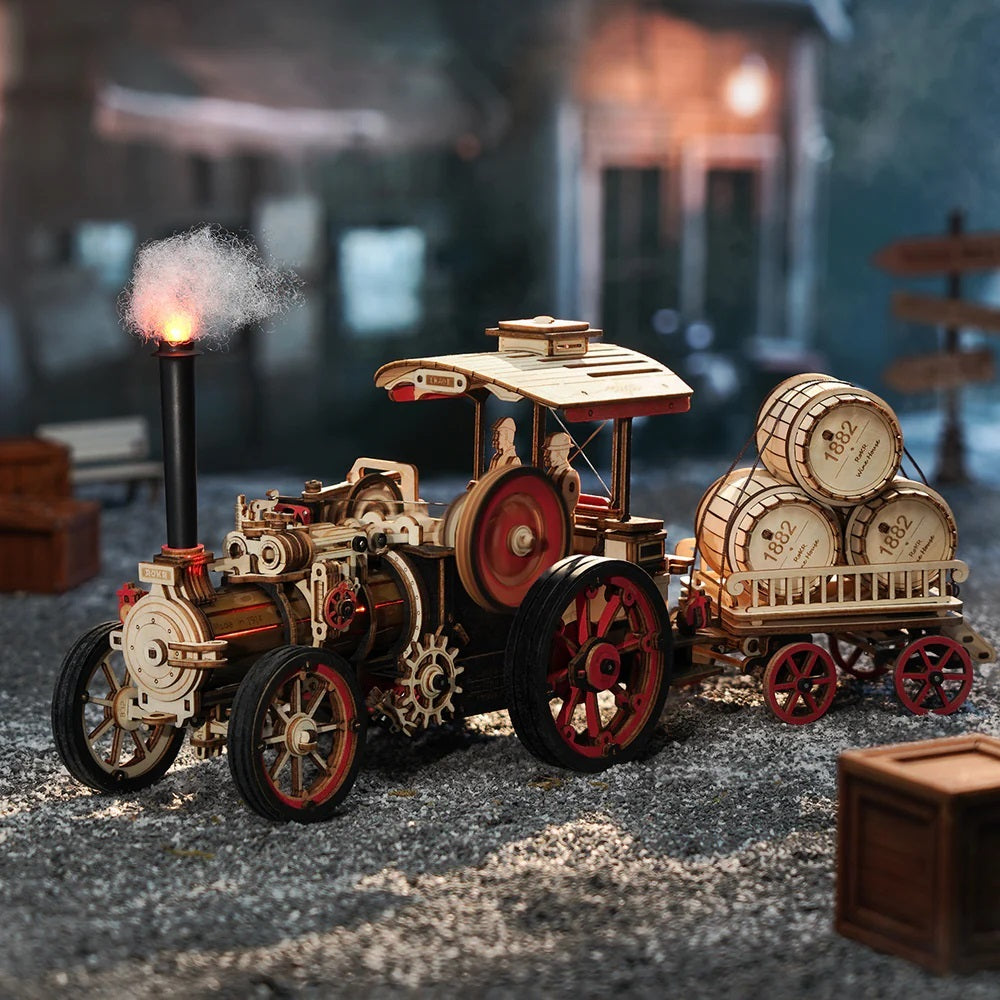 Steam Engine Mechanical 3D Wooden Puzzle