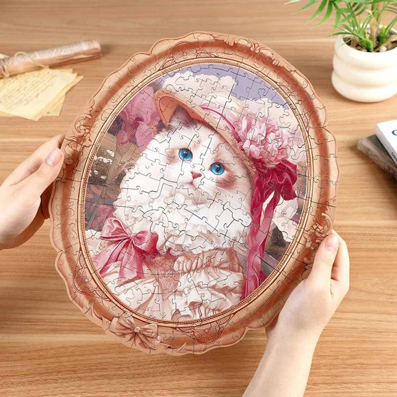 Rowood Springtime Kitty 200-Piece Wooden Jigsaw Puzzle
