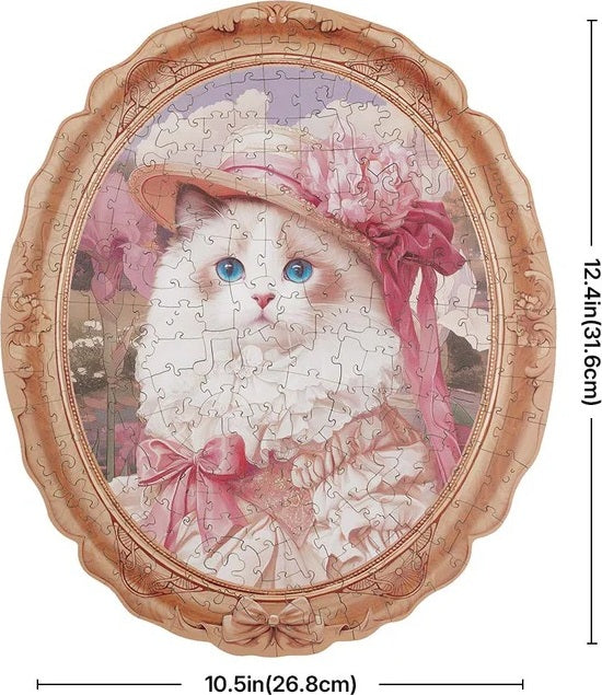Rowood Springtime Kitty 200-Piece Wooden Jigsaw Puzzle