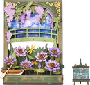 Glittering Water Lily Wall Art 3D Wooden Puzzle assembled