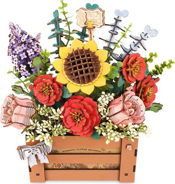Wooden Flower Box - Wood Bloom Craft