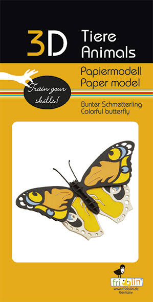 3D Paper Model Colorful Butter