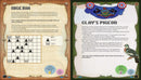 Cover of the Ticket to Ride Puzzle Book featuring engaging railway-themed challenges. The left page displays a grid puzzle with instructions on designing a railroad in Nigeria, while the right page tells a story about a journey on the Pennsylvania Railroad, highlighting a character named Lucas Clay and his pigeon Betsy. The book combines puzzles with narrative elements, encouraging creative problem-solving and storytelling.