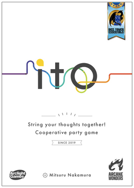 Ito cooperative party game box cover  multicolor thred on white background