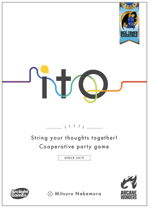 Ito cooperative party game box cover  multicolor thred on white background