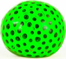 A vibrant green Beadz Alive Ball measuring 2.5 inches in diameter, featuring a textured surface with numerous black polka dots. Ideal as a tactile toy or fidget item, it provides sensory stimulation and promotes fun play. Perfect for both indoor and outdoor activities.