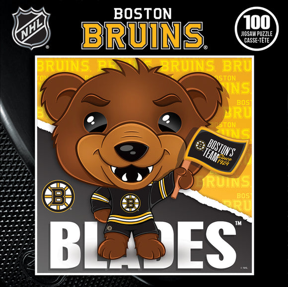 Boston Bruins NHL Mascot 100 Piece Square Puzzle