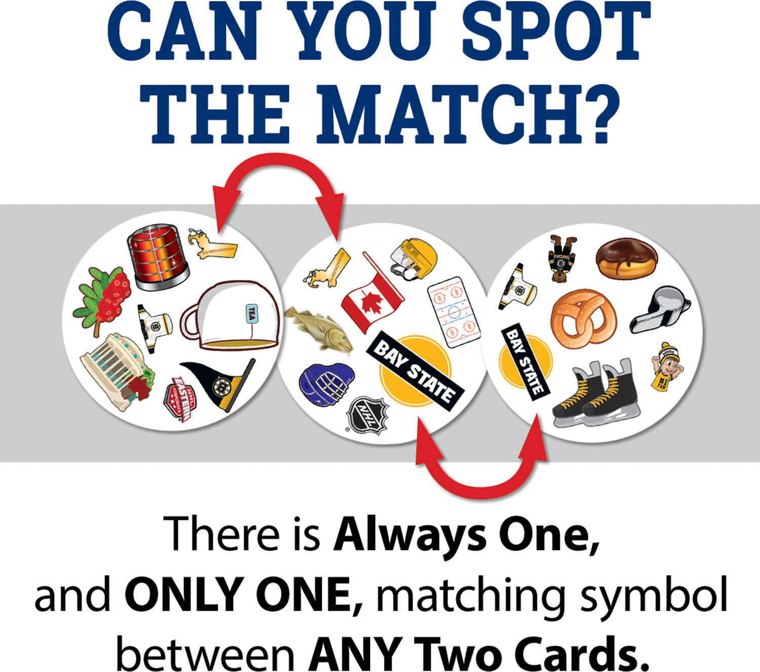 Boston Bruins NHL Spot It! Game