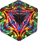 The Shashibo: HG Cosmos is a vibrant mechanical puzzle made up of interlocking segments that showcase a kaleidoscope of colorful patterns. It features bright red, green, blue, and yellow designs that create a mesmerizing visual when manipulated, appealing to puzzle enthusiasts of all ages who enjoy intricate challenges and aesthetic appeal.