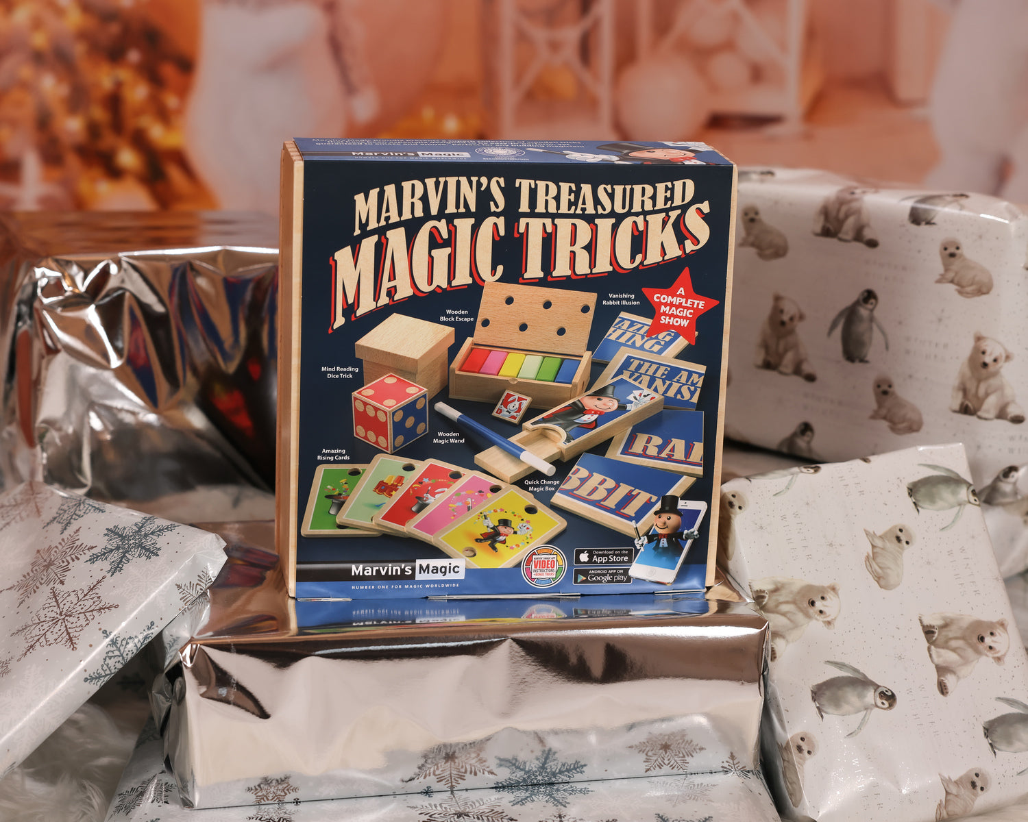 Marvin's Treasured Magic Tricks Wooden Set