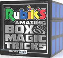 Rubik's Cube Magic Set by Marvin's Magic features vibrant packaging with colorful text detailing 'Amazing Box Magic Tricks.' The set is suitable for ages 8 and up, combining fun puzzles with magic tricks for an engaging experience.