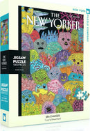 The 'Sea Changes' jigsaw puzzle by New York Puzzle Company features a vibrant and whimsical underwater scene with colorful sea creatures and corals, designed by Edward Steed. It contains 1000 interlocking pieces and is suitable for puzzle enthusiasts of all ages.
