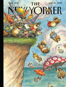 To The Sea jigsaw puzzle by New York Puzzle Company featuring a whimsical illustration of animals enjoying their seaside adventures, such as diving and relaxing under umbrellas, against a vibrant coastal backdrop.