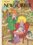 QUIET LUXURY jigsaw puzzle featuring two elegantly dressed characters in a lavish, opulent setting. The scene is filled with intricate details showcasing luxurious decor, including ornate furniture and rich textures. Ideal for puzzle enthusiasts and fans of stylish imagery.