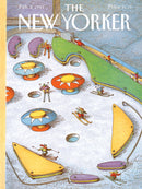 A colorful jigsaw puzzle featuring a whimsical scene inspired by a pinball machine. The artwork shows various skiers and playful elements, combining vibrant colors and playful designs. Perfect for puzzle enthusiasts seeking a unique challenge.