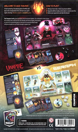 Dice Throne Seraph vs Vampire Lord Box Back