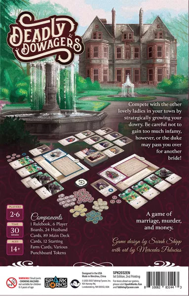 Deadly Dowagers Back of Box