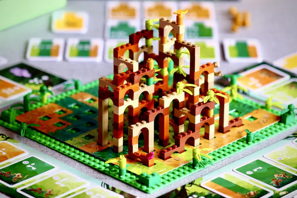 LEGO Monkey Palace Gameplay with Palace Built Up for Monkey to Climb
