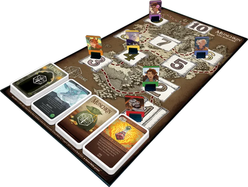 Munchkin Vox Machina setup with cards and player pieces on a detailed board